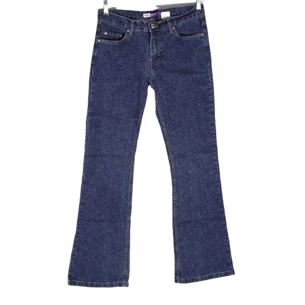 90s Y2K Anchor Blue Bootcut Jeans Womens Size 7‎ Blue Stretch Denim Vintage